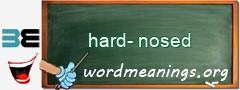 WordMeaning blackboard for hard-nosed